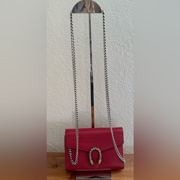 Authentic Gucci Red Leather Dionysus Bag 2 Tone Hardware - Picture 1 of 11